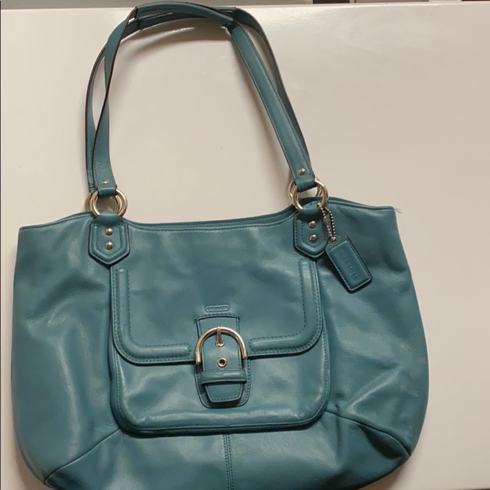 Coach Campbell Leather Belle Carryall Handbag